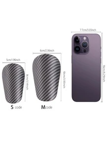 1 对迷你创意足球护腿板、迷你运动护膝护腿板 - 黑色 - 查看 2