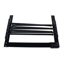 Laundry Clothes Drying Rack - Wall Mounted Swivel Towel Rack - With Hooks And Swing Arms - Space Saver In Laundry Room And Bathroom - Space Aluminum - Black - View 6