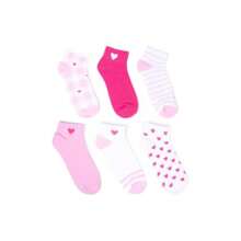 Nollia Low Cut Socks For Women, Colorful And Cute Ankle Socks, 6 Pack - 6件裝-粉紅心形 - 查看 1