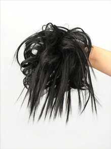 Synthetic High Temperature Resistant Wig Hair Bands Elastic Hair Bands Messy Synthetic Hair Bands Hair Bun Wigs Women's Hair Pieces Wigs