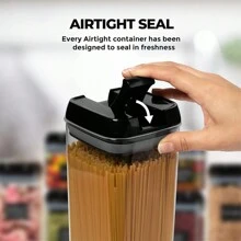Airtight Food Storage Container - -Mcirco 7 Pcs  Pla - Black - View 4
