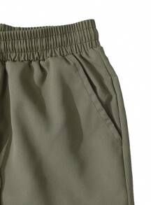 Calças Cargo Masculinas Novas, de Perna Afunilada, Bolsos Múltiplos, Calças Casuais para Uso Externo - Verde Oliva - Visão 7