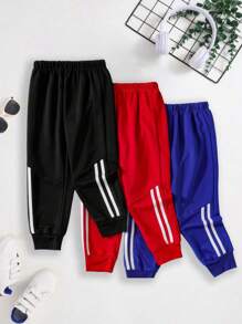 3pcs/Set Tween Boy Casual Versatile Pants, Autumn Winter