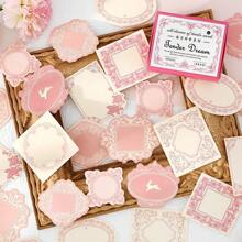 InfeelMe 1 盒 30 张复古艺术浮雕风格材料纸付款纸美学笔记本剪贴簿 DIY 日记设计纸办公和学校用品 - 1盒 - 查看 4