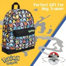 pokemon Backpack Pikachu Rucksack School Bag With Zipped Pockets Adjustable Straps Charizard Daypack Travel Sports Anime Gift - Multicolor - View 2