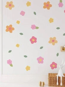 1 件浪漫活力花卉图案墙贴，DIY 墙贴装饰，适用于客厅、卧室、书房、贴纸、墙贴、乙烯基贴花，用于家居装饰，春季装饰品让您的家焕然一新，Rama 装饰贴纸 - 粉色 - 查看 9