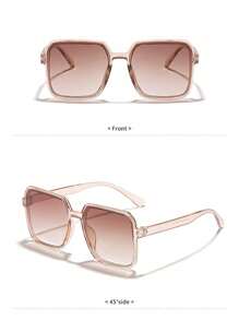 3pcs/1pc Teen`S Large Framed Fashion Glasses For Summer, Suitable For Daily Use