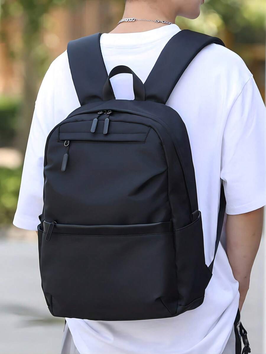 Men Zipper Front Casual School Bag School Backpack For School Daypack Laptop Bag Computer Bag Book Bag Rucksack Shoulder Bag Travel Bag Sport Bag College Bag S Christmas Scream Bag Backpack Vacation Hip Bag Gifts Bag Camping Summer Back To School Beach Bag Laptop Case The Sporty Life Bag Pack Backpacks Travel Must Haves Large Bag Spring School Supplies New Life Items For Students Men Essentials School Bags University Bag Large Capacity Bag Travel Bags Office Bag