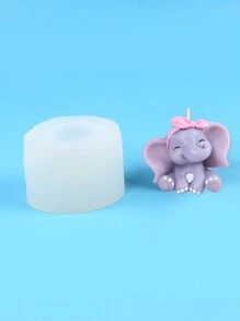 1pc Silicone Mold For Making Elephant Shaped Candles, Suitable For Candle, Resin, Wax Melts, Handmade Soap, Home Decor And Crafts - White - View 14