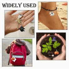 Adornos de árbol de Navidad de resina - Colgante de dibujo animado 3D, adecuado para la fabricación de joyas DIY, perfecto para pulseras, collares, pendientes y llaveros - Multicolor - Ver 4