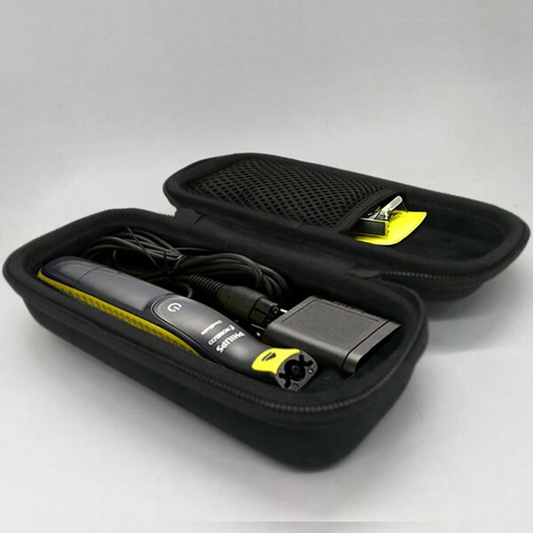 Tragbares Reiseetui für NORELCO OneBlade Pro Elektrorasierer und Trimmer, Organizer Tasche für Reise, Büro Essentials, Digital Tasche, Kabel, Powerbank, Reisekamera Tasche, Geschenke, Lehrer Bedarf, wasserundurchlässig, leicht, großer Stauraum, tragbares Zubehör