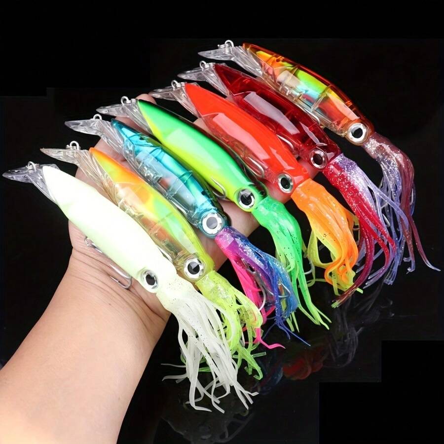 2pcs Sea Fishing Large Octopus Bait, Bionic Fake Bait, Fishing Tackle - Multicolor - View 1