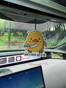 "Don't Duck With Me" Anatra Divertente & Pesce Bass da Pesca Frescante per Auto, Durata 60-90 Giorni, Senza Alcol, Resistente al Calore, Eliminatore di Odori, Aromaterapia da Appendere per Auto Casa Camera da Letto Bagno, Decorazione Auto Umoristica & da Pesca & Segnalibro - Profumo di rosa, iris e cedro - Visualizzare 4