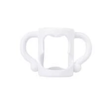 Uniwersalny uchwyt do butelki dla niemowląt, wąska butelka o małej średnicy, łatwa do trzymania przez dziecko, akcesorium do codziennego użytku, miękka, elastyczna silikonowa osłona, pasuje do większości butelek z szyjką