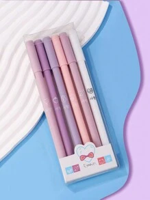 0.5mm黑色中性笔，少女心美学，日式风格，极具吸引力，考试用碳素笔（全针管） - 紫色 - 查看 5