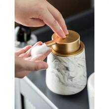 1pc 380ml Wide Mouth Ceramic Foam Soap Dispenser Foaming Bottle Refillable Pump Bottle For Liquid Soap, Shampoo, Shower Gel, Hand Soap, Conditioner, Kitchen Detergent, Bathroom Lotion Dispensing Bottle, Hotel B&B, Kitchen, Sink, Washing Machine - Home Accessories Kitchen Items Kitchen Accessories Kitchen Tools - Multicolor - View 6