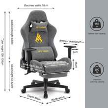 [SYMINO]Vintage PU Leather Ergonomic Gaming Chair