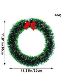 1 cái, Vòng hoa ruy băng Giáng sinh đơn giản, có thiết kế nơ đỏ, thích hợp cho trang trí tường nền cửa ra vào và cửa sổ và bố trí bối cảnh tiệc sự kiện của đạo cụ treo đồ trang trí nhà - Nhiều màu - Xem 10