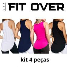 Kit 4 Fitness T-Shirts - Basic - Butt Cover - Gym - Crossfit - Fit Over - Nhiều màu - Xem 2