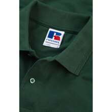 Russell Mens Ripple Collar & Cuff Short Sleeve Polo Shirt (Bottle Green) - Green - View 6