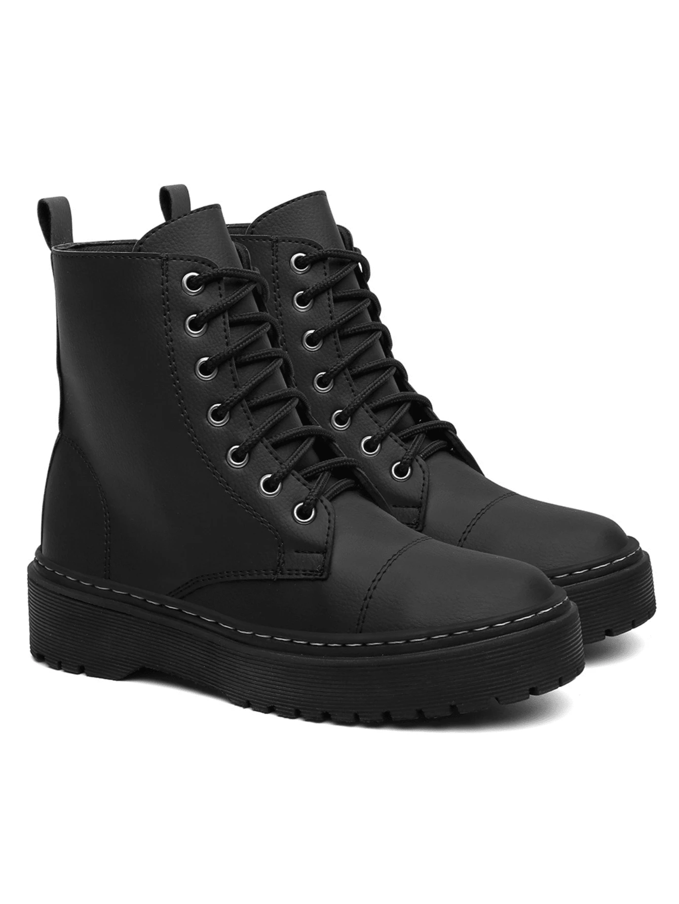 Women's Short Shaft Tractor Boot - màu đen - Xem 1