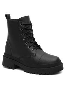 Women's Short Shaft Tractor Boot - màu đen - Xem 4