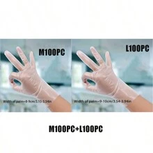 50pcs/100pcs, Disposable TPE Gloves, Transparent Thickened Gloves, Powder Free Anti-Static, Suitable For Kitchen Cleaning, Household Cleaning, Food Processing, Baking, Beauty Hairdressing, Pet Care, Painting, Cleaning Supplies,Kitchen,Bathroom,Home,Household Supplies