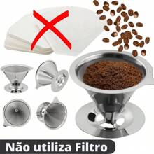 Coffee Filter Funnel 301 Stainless Steel With 304 Stainless Steel Multifunctional Thermal Insulation Does Not Rust - Nhiều màu - Xem 1