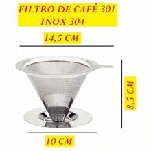 Coffee Filter Funnel 301 Stainless Steel With 304 Stainless Steel Multifunctional Thermal Insulation Does Not Rust - Nhiều màu - Xem 4