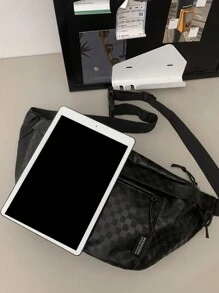 时尚多功能大容量多口袋防水胸包腰包 - 黑色 - 查看 4