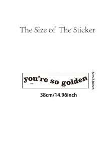 1pc Black Slogan Mirror Wall Decoration Sticker,Stickers,Wall Decal, Vinyl Decal For Home Decorations,Spring Decoration Items Refresh Your Home,Rama Decoration Stickers - Black - View 4