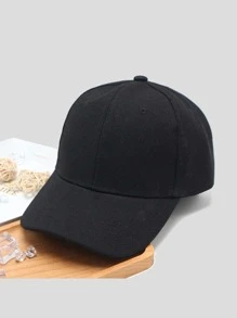 2pcs Solid Baseball Cap - Black and White - View 4