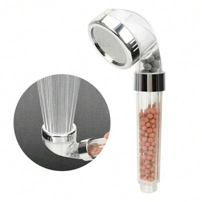 1pc Filtered Shower Head ABS High Pressure Water Saving Spray Handheld Clear Showerheads With Filter Beads For Bathroom Bathroom Accessories Bathroom Tools