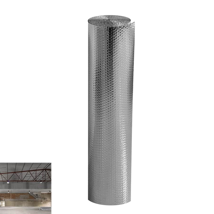 YUENFONG Film isolant Film isolant double film à bulles en aluminium Isolation de toit 1 m x 10 m/15 m/30 m x 3-4 mm, film isolant de réflexion de radiateur, film isolant de rétention de chaleur (10㎡/15㎡/30㎡)