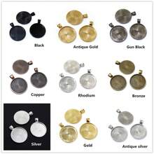 10 piezas base de ajuste para colgante de 25mm de tamaño interior apto para cabujones redondos de 25mm, bandeja de bisel para hacer joyas DIY