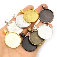 10 piezas base de ajuste para colgante de 25mm de tamaño interior apto para cabujones redondos de 25mm, bandeja de bisel para hacer joyas DIY
