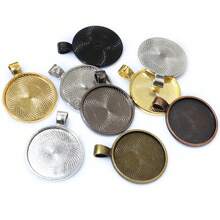 10 piezas base de ajuste para colgante de 25mm de tamaño interior apto para cabujones redondos de 25mm, bandeja de bisel para hacer joyas DIY