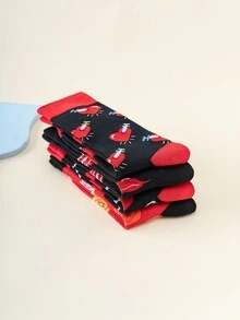 4 pares de calcetines tipo tripulación para mujer, calcetines para niñas, calcetines para parejas, calcetines lindos, suaves y lisos, regalos para días festivos, aptos para varios días festivos, deportes, ocio, negocios y otros usos diarios, se pueden usar durante todo el año, aptos para el otoño y el invierno