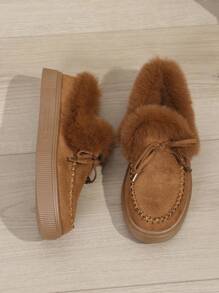 Neue Modische, dicksolige, wasserdichte, warme, retro Damenstiefel für Frühling, Herbst und Winter, süßer Stil, koreanischer Stil, klassische rutschfeste wasserdichte Schneestiefel mit kurzem Schaft, weichem Boden, geruchsabsorbierend, rutschfest, runde Zehenpartie, geschlossene Zehenpartie, Sportliche, europäisch-amerikanischer Stil, dicksolige flache Schleife, Outdoor-Hausschuhe, Fischerhalbschuhe, Schnürung, Lager, Outdoor 41 42 43 Exquisiter Bergsteigerstiefel West 20 24 Damen Skistiefel Große Größen