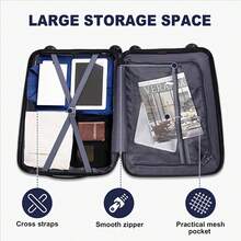 FCH V 条纹三合一 PP 拉杆箱 20 英寸 24 英寸 28 英寸 PP 铁质拉杆箱 经典颜色 - 黑色（粒面图案）行李箱套装行李箱套装行李箱旅行箱行李箱耐用旅行行李箱随身携带 - 黑色 - 查看 8