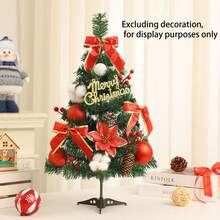 1pc Pink Artificial Christmas Tree, Realistic Pointed Christmas Tree Decor For Windows, Tabletop, Festival, Home, Office, Yard, Theme Party, Christmas Decoration (Excluding Ornaments) Best Gifts Birthday - Multicolor - View 6