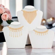 1 Vòng Cổ Khăn Quàng Cổ Nguyên Tố Vô Cực Hình Số 8, Chất Liệu Đồng Mạ Vàng 18K, Dây Xích Xương Đòn Nhiều Lớp, Trang Sức Vàng Sang Trọng Và Tuyệt Đẹp Cho Lễ Hội, Đám Cưới, Tiệc Trở Lại Trường Học, Quà Tặng Chúc Phúc Cho Người Yêu Và Bạn Thân, Thiết Kế Vòng Cổ Hình Tròn - Vàng - Xem 1