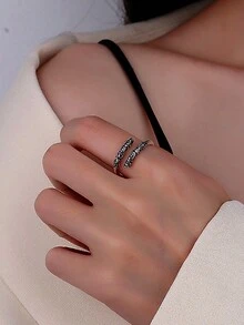 Nhẫn đôi bạc Sterling 925 màu đen huyền thoại Wukong, nhẫn vàng, nhẫn cổ điển sáng tạo có thể điều chỉnh, quà tặng hoàn hảo cho cặp đôi/chị em gái/quà kỷ niệm - Bạc - Xem 7