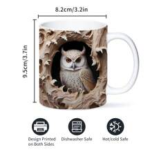 1 chiếc cốc cà phê hình cú 3D dễ thương 11oz cốc cà phê bằng gốm cốc đựng nước mùa hè mùa đông đồ uống quà tặng sinh nhật quà tặng ngày lễ cho bạn bè - Nhiều màu - Xem 6