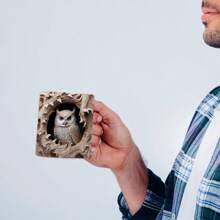 1 chiếc cốc cà phê hình cú 3D dễ thương 11oz cốc cà phê bằng gốm cốc đựng nước mùa hè mùa đông đồ uống quà tặng sinh nhật quà tặng ngày lễ cho bạn bè - Nhiều màu - Xem 3