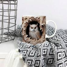 1 chiếc cốc cà phê hình cú 3D dễ thương 11oz cốc cà phê bằng gốm cốc đựng nước mùa hè mùa đông đồ uống quà tặng sinh nhật quà tặng ngày lễ cho bạn bè - Nhiều màu - Xem 1