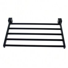 Laundry Clothes Drying Rack - Wall Mounted Swivel Towel Rack - With Hooks And Swing Arms - Space Saver In Laundry Room And Bathroom - Space Aluminum - Black - View 4