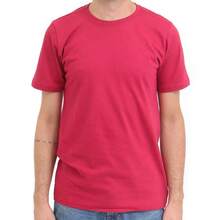 Men's T-Shirt 100% Cotton, Front And Back, Colorful Digital Print, High Resolution, Unisex, Round Neck. - 紅色 - 查看 2