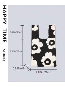 Knot Bag Crochet Bags Handheld Bag A Flower Pattern Crochet Bag For Women's Handbag Is Used To Store Mobile Phone Keys, Change, Cosmetics, And Other Personal Items During Daily Work, Shopping, And Commutin, Exquisite Floral Bag For Women, Vacation Essentials, Perfect For Summer, Vacation & Beach