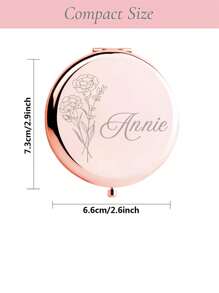 1 件玫瑰金海洋世界雕刻定制专属梳妆台可折叠超薄便携式不锈钢手镜，适合多种场合和所有人。可折叠方形设计，方便携带，180°翻盖，多功能迷你小巧化妆镜，适用于日常、节日、生日、情人节、母亲节礼物，以及包包、口袋配件，适合旅行、聚会、工作、学校，适用于所有年龄段。 - 玫瑰金 - 查看 7